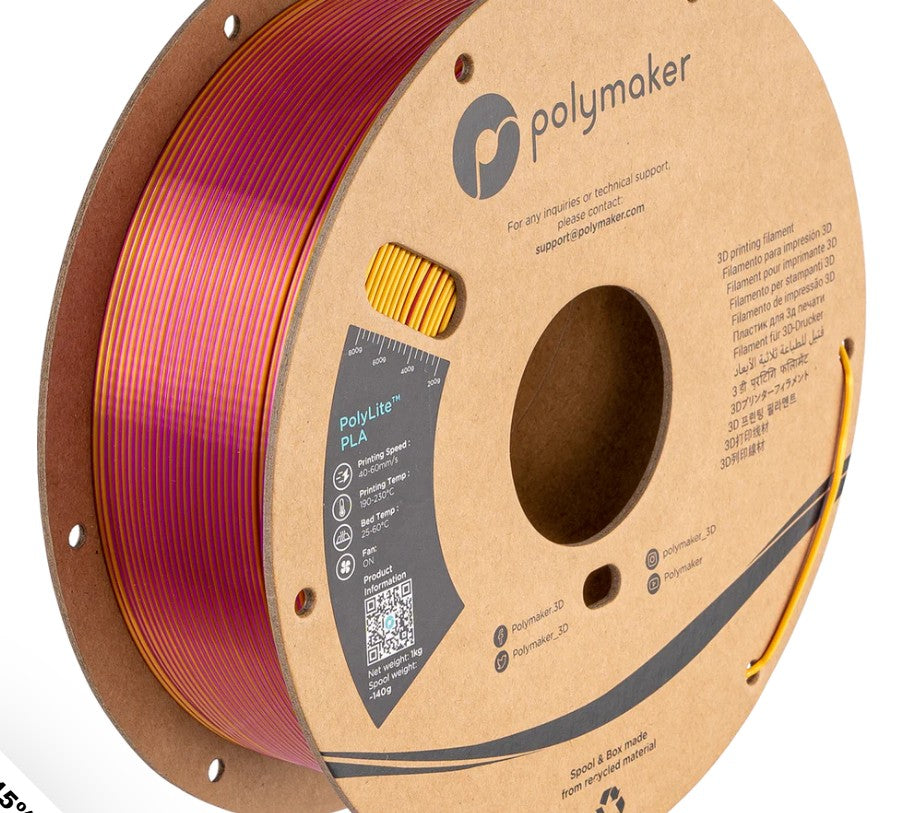 Polymaker Polylite Dual Silk PLA Banquet (Silk Gold / Silk Magenta)