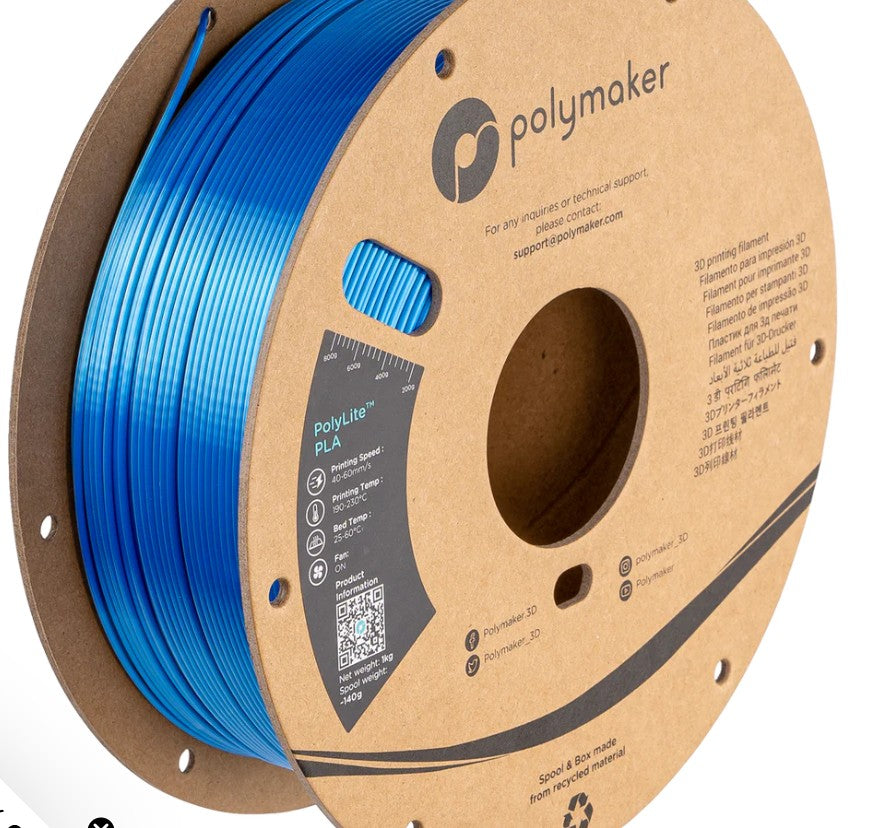 Panchroma™ Dual Silk PLA (Formerly PolyLite™ Dual Silk) Beluga (Silk Sliver / Silk Blue)