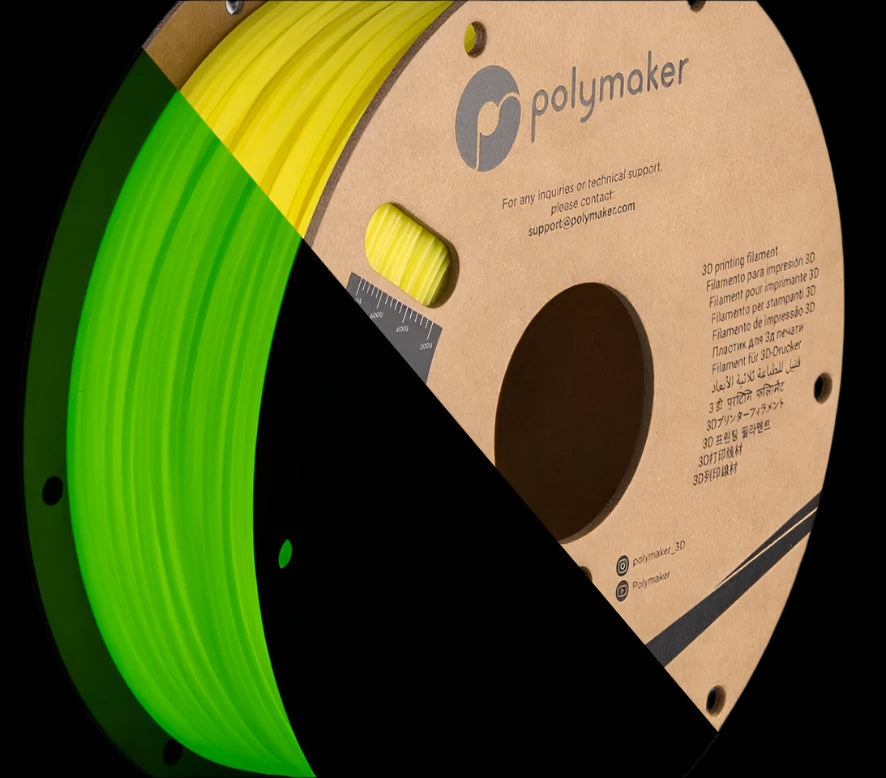 Polymaker PolyLite Luminous PLA - Yellow