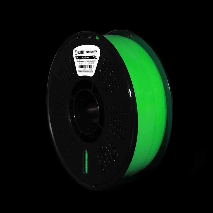 IIID Max Glow in the Dark PLA+ Filament 1.75mm Neon Green